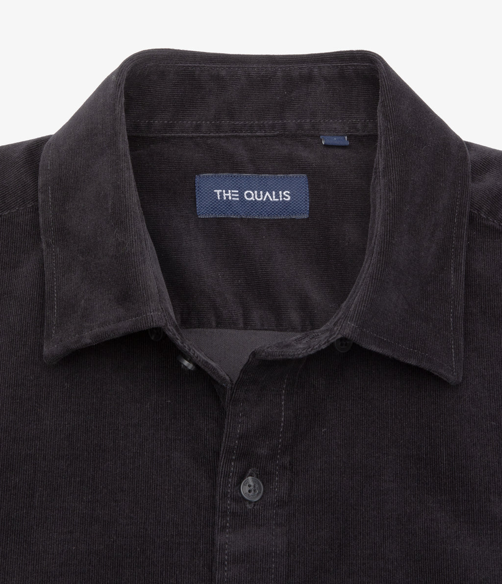 Camisa Hombre Algodón Cotelé Rob Gris Marengo