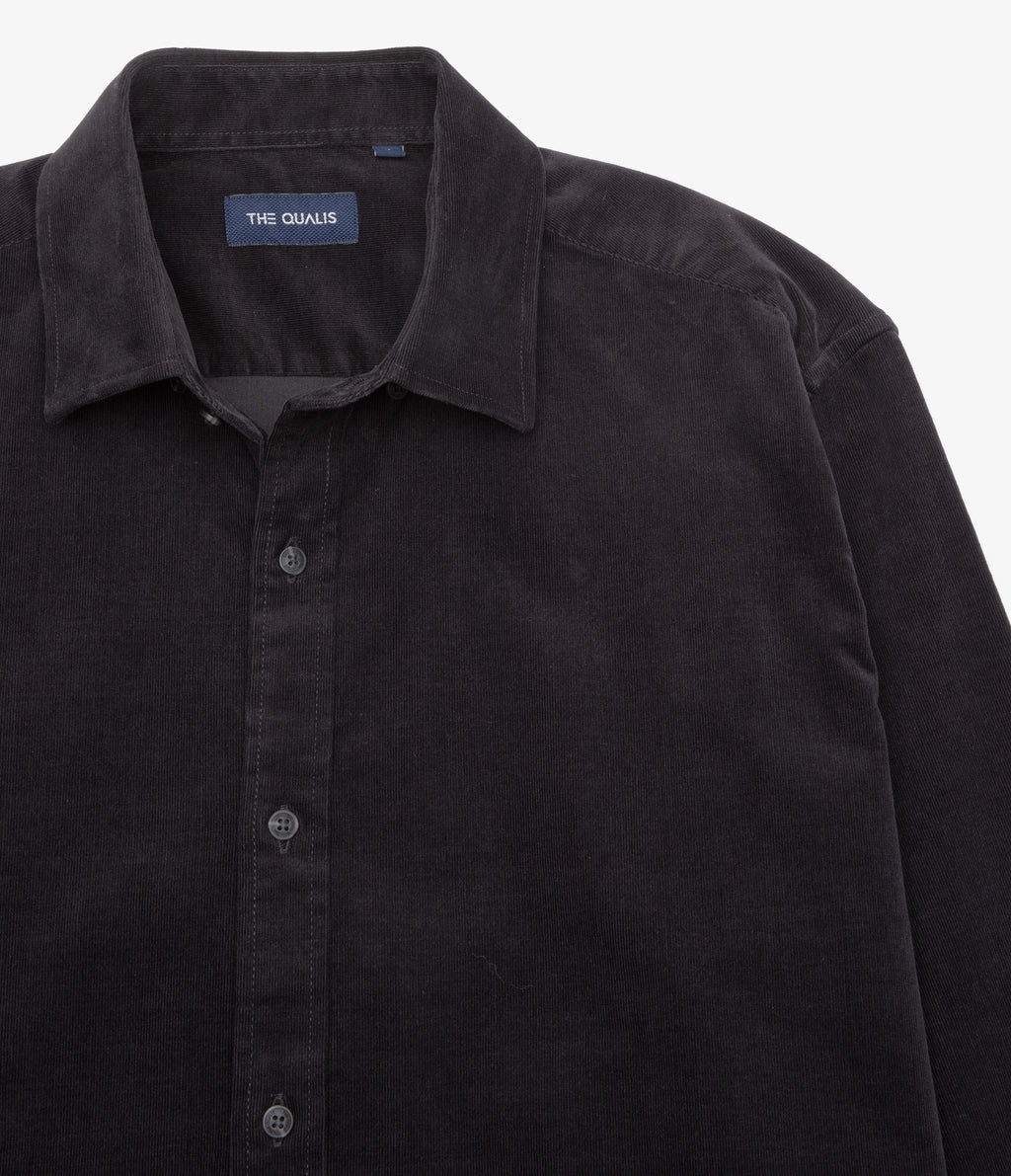 Camisa Hombre Algodón Cotelé Rob Gris Marengo