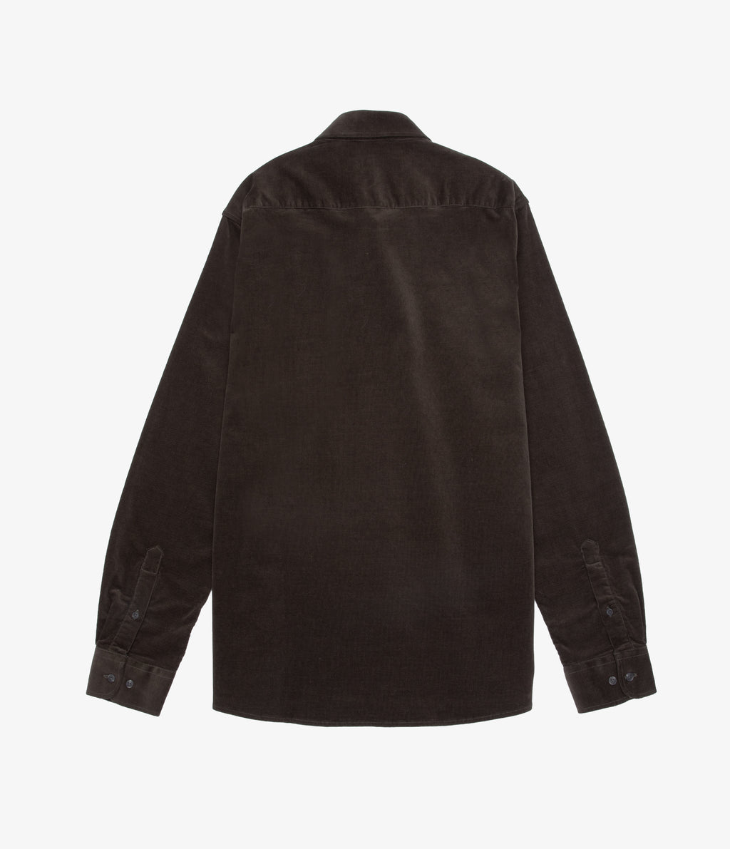 Camisa Hombre Algodón Cotelé Rob Verde Oscuro