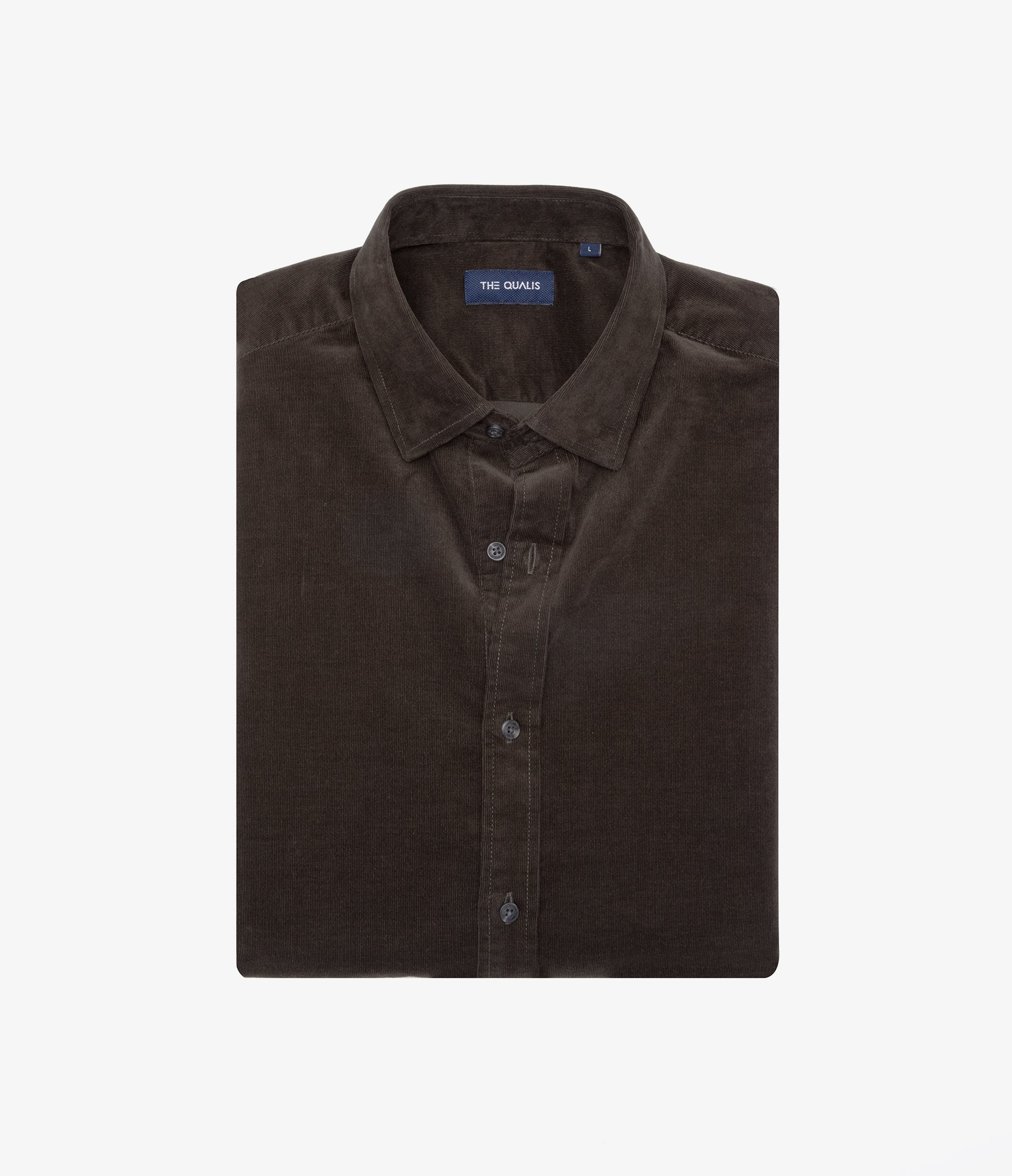 Camisa Hombre Algodón Cotelé Rob Verde Oscuro