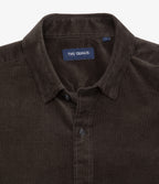 Camisa Hombre Algodón Cotelé Rob Verde Oscuro