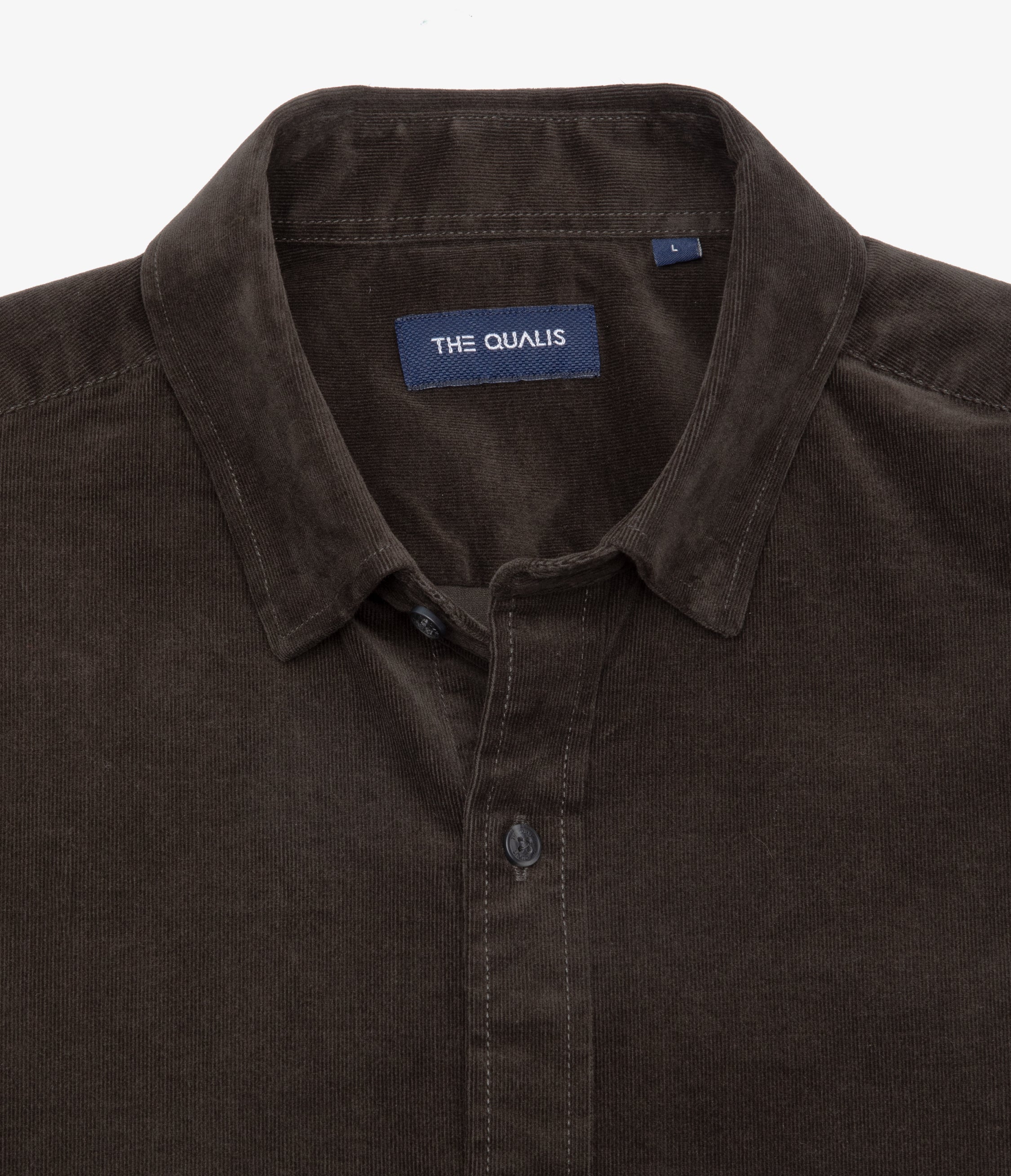 Camisa Hombre Algodón Cotelé Rob Verde Oscuro