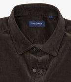 Camisa Hombre Algodón Cotelé Rob Verde Oscuro