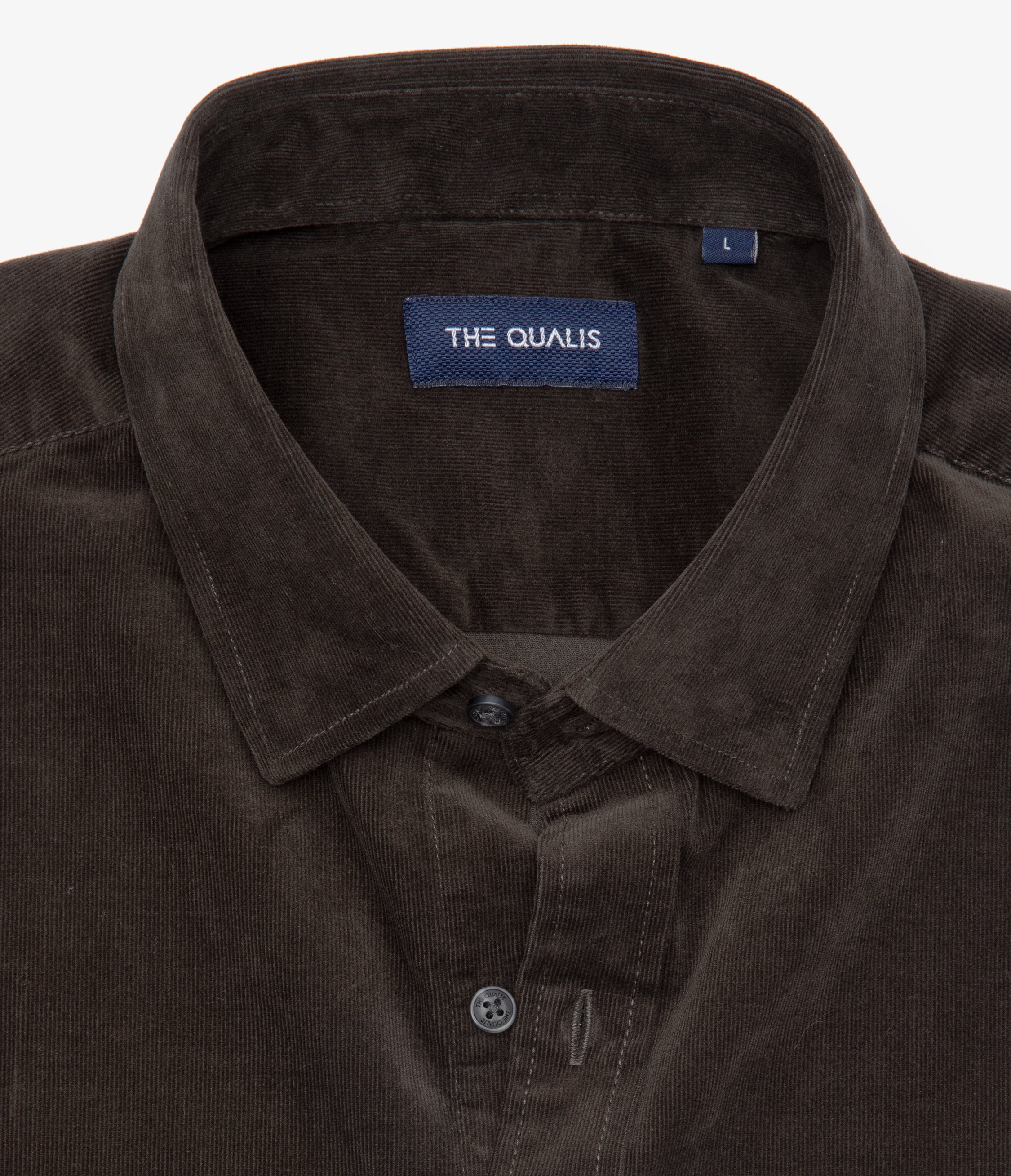 Camisa Hombre Algodón Cotelé Rob Verde Oscuro