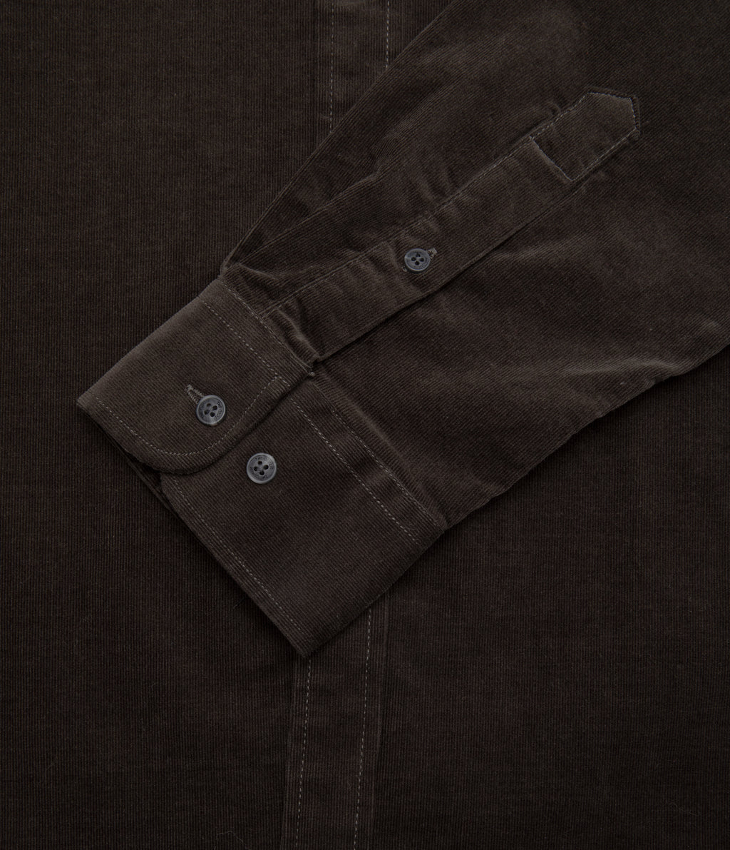 Camisa Hombre Algodón Cotelé Rob Verde Oscuro