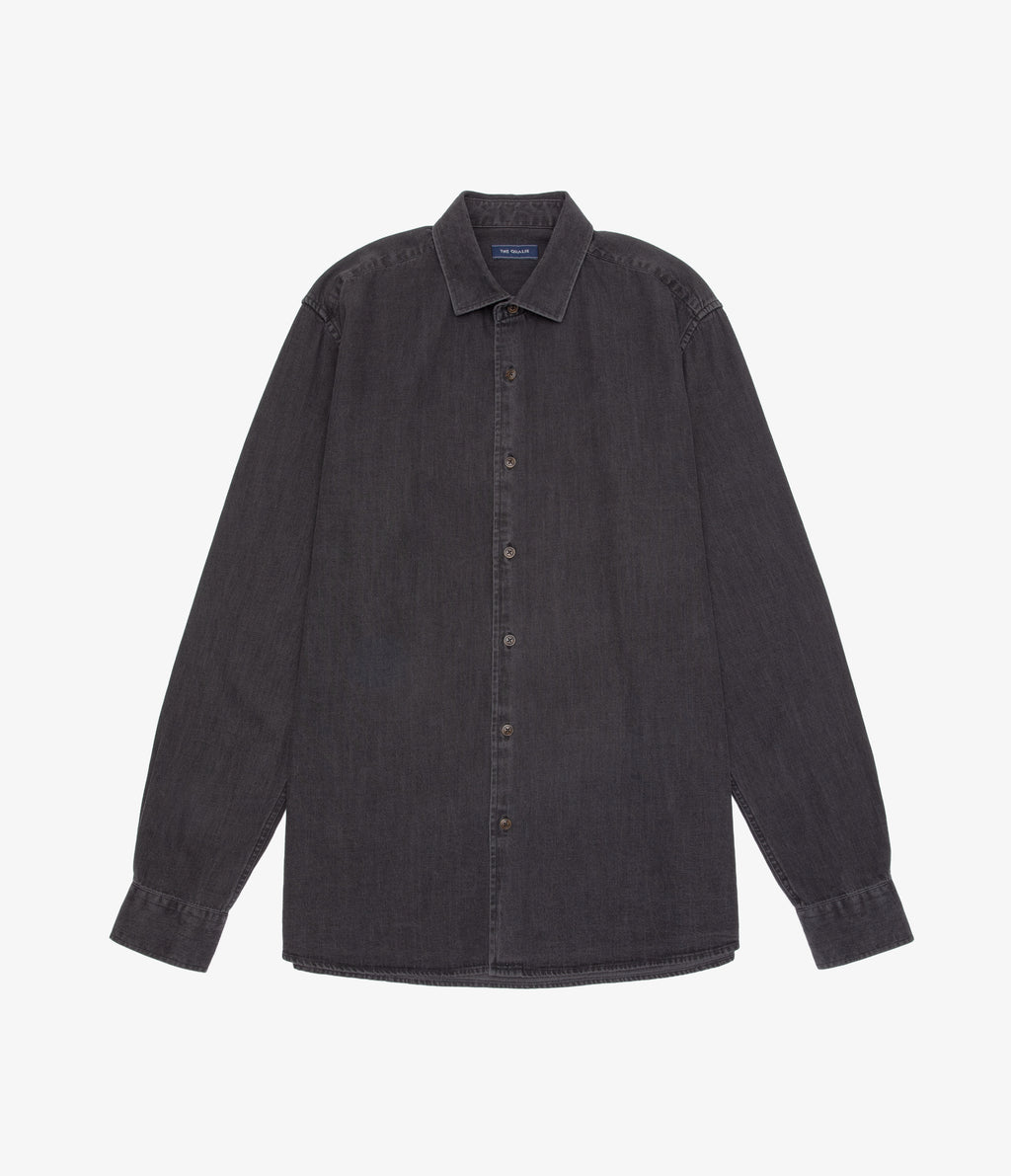 Camisa Hombre Denim Manga Larga Colt Negro