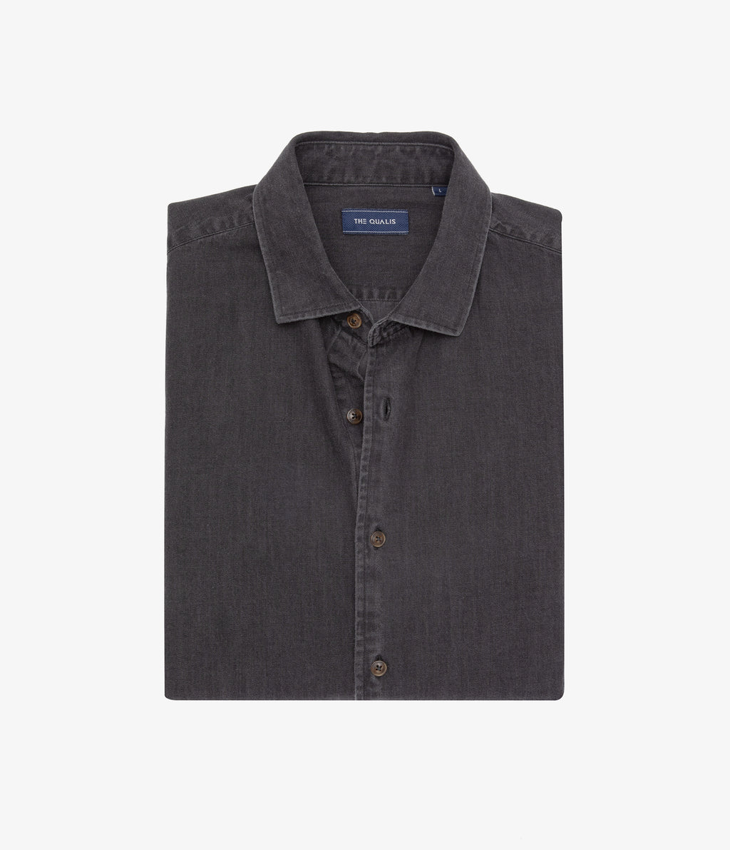 Camisa Hombre Denim Manga Larga Colt Negro