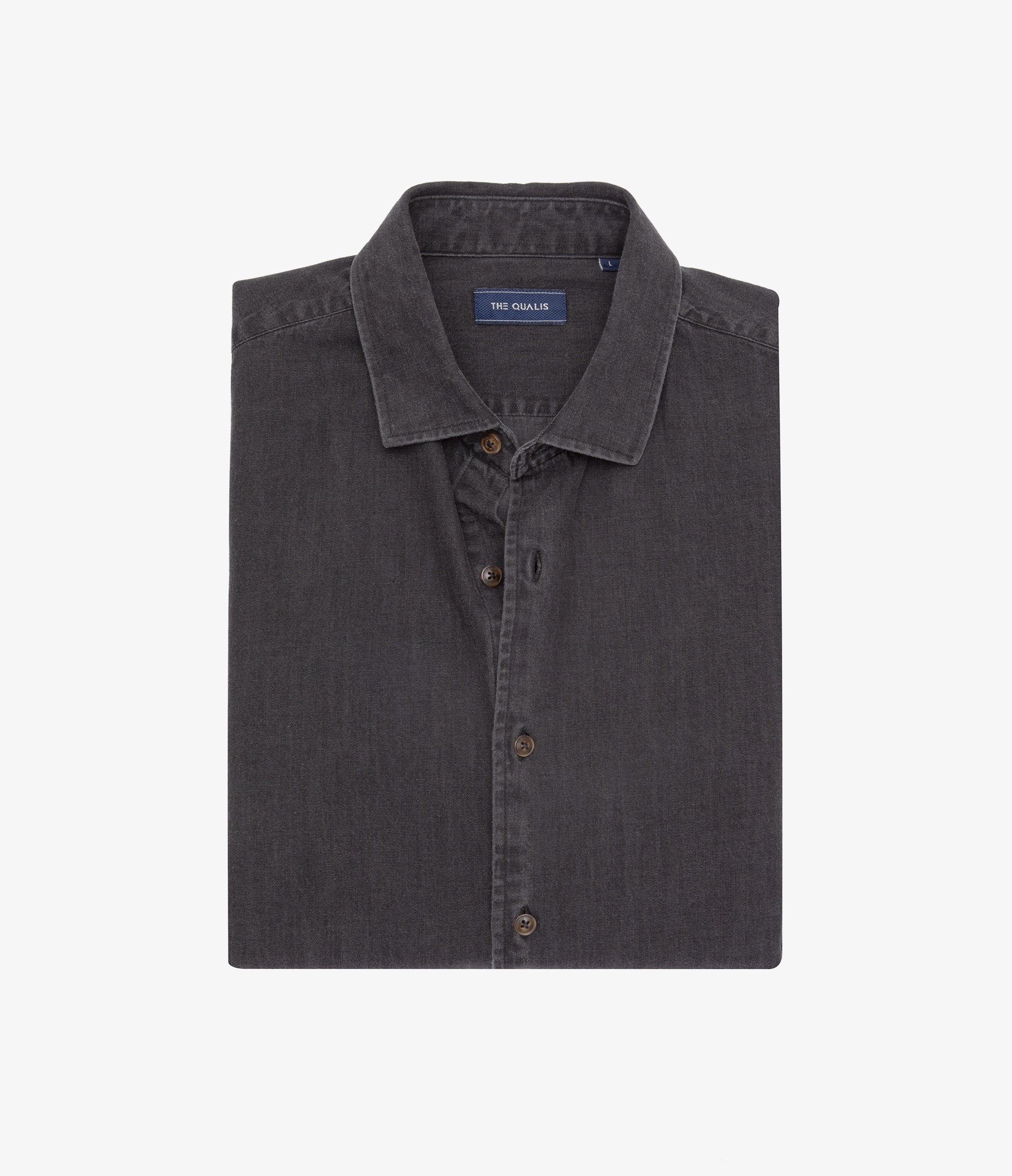 Camisa Hombre Denim Manga Larga Colt Negro