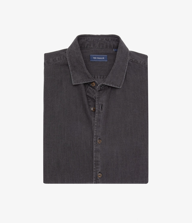 Camisa Hombre Denim Manga Larga Colt Negro
