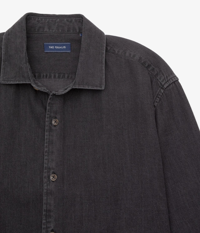 Camisa Hombre Denim Manga Larga Colt Negro
