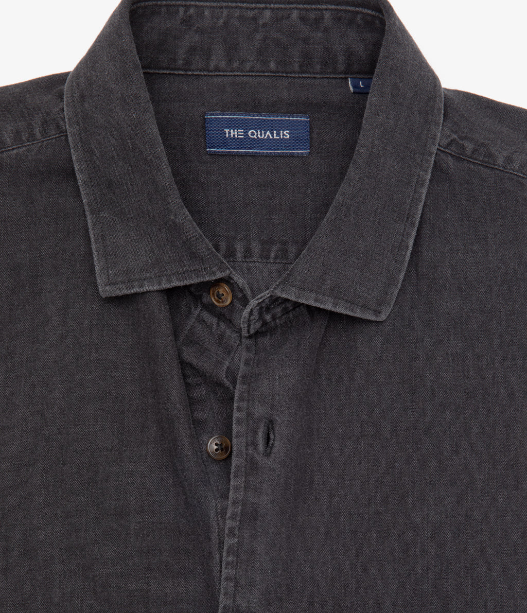Camisa Hombre Denim Manga Larga Colt Negro