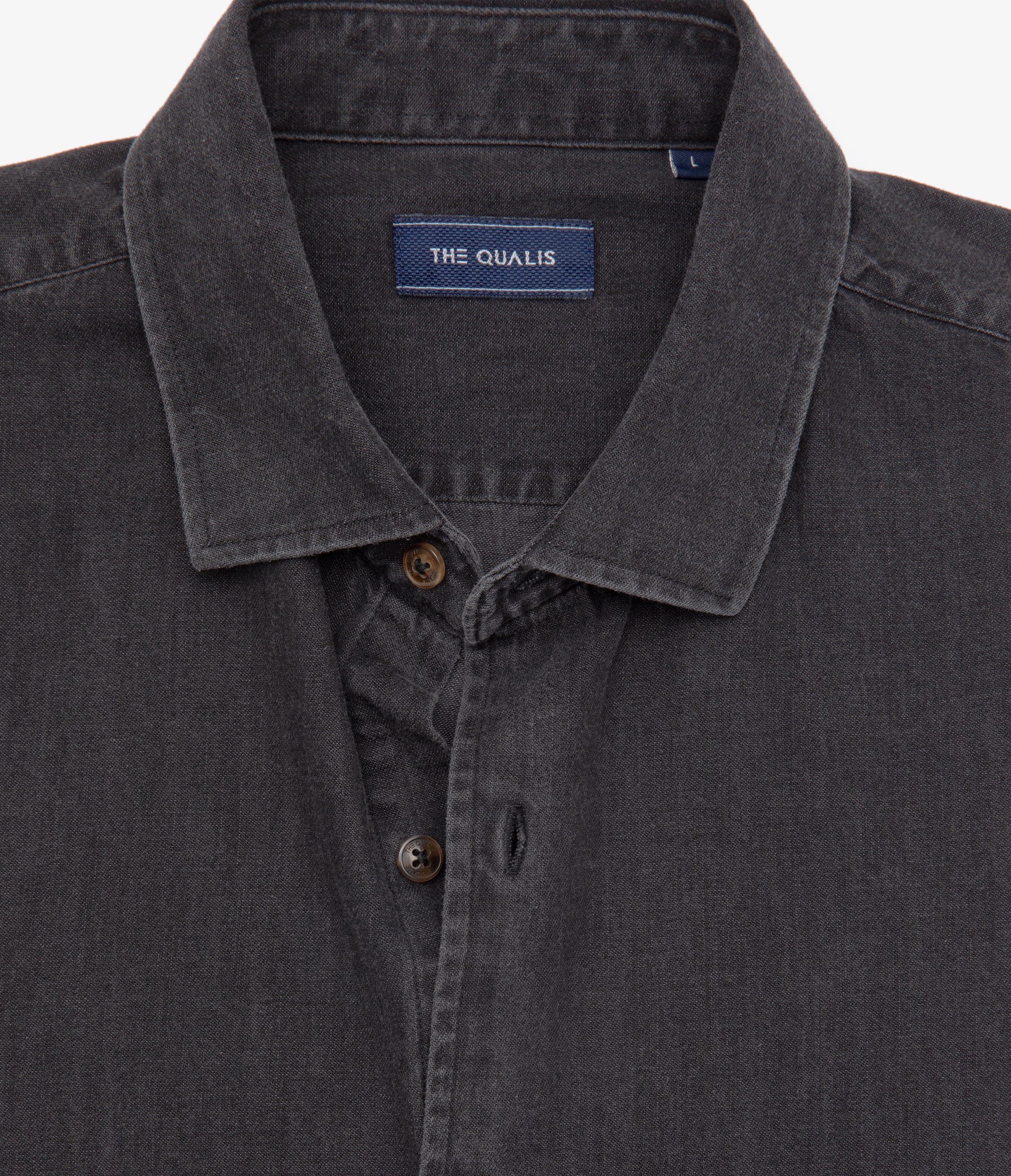 Camisa Hombre Denim Manga Larga Colt Negro
