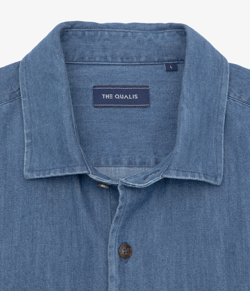 Camisa Hombre Denim Manga Larga Colt Azul