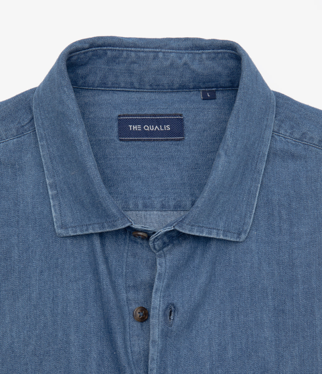 Camisa Hombre Denim Manga Larga Colt Azul