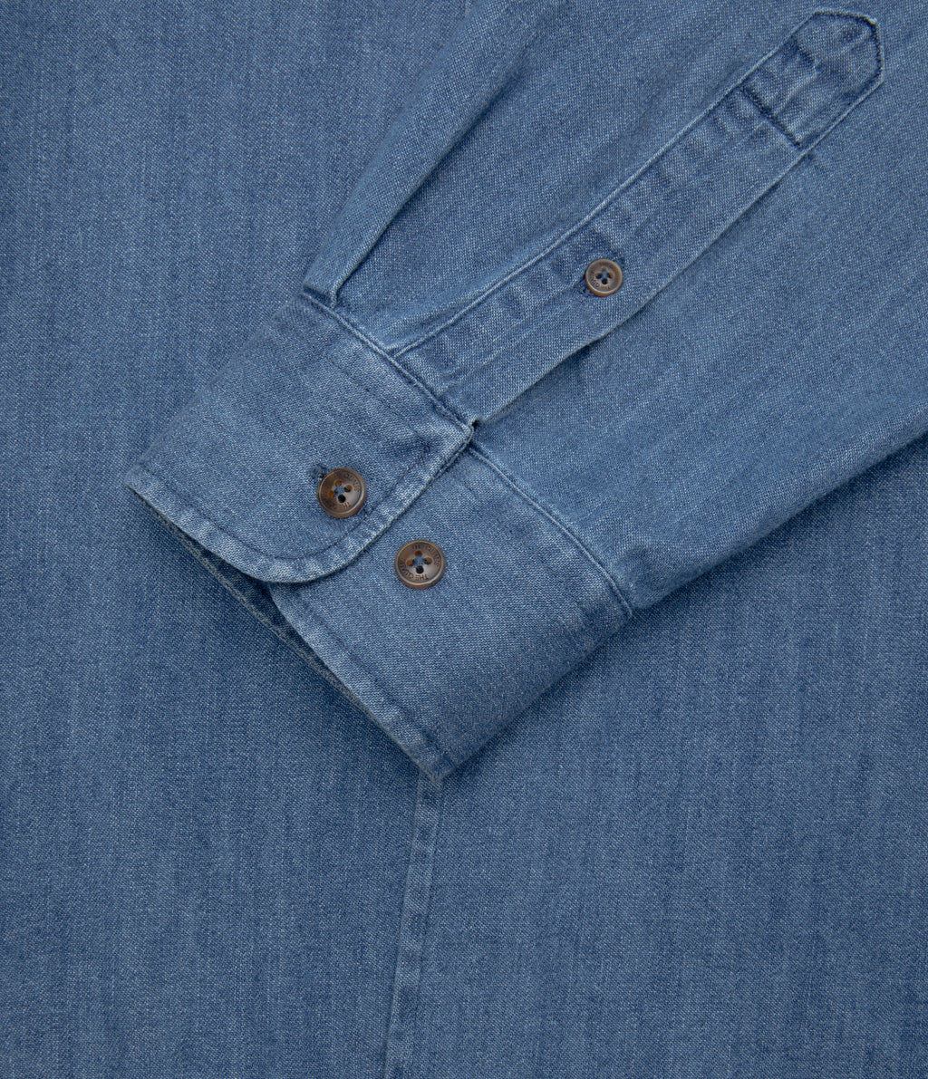 Camisa Hombre Denim Manga Larga Colt Azul