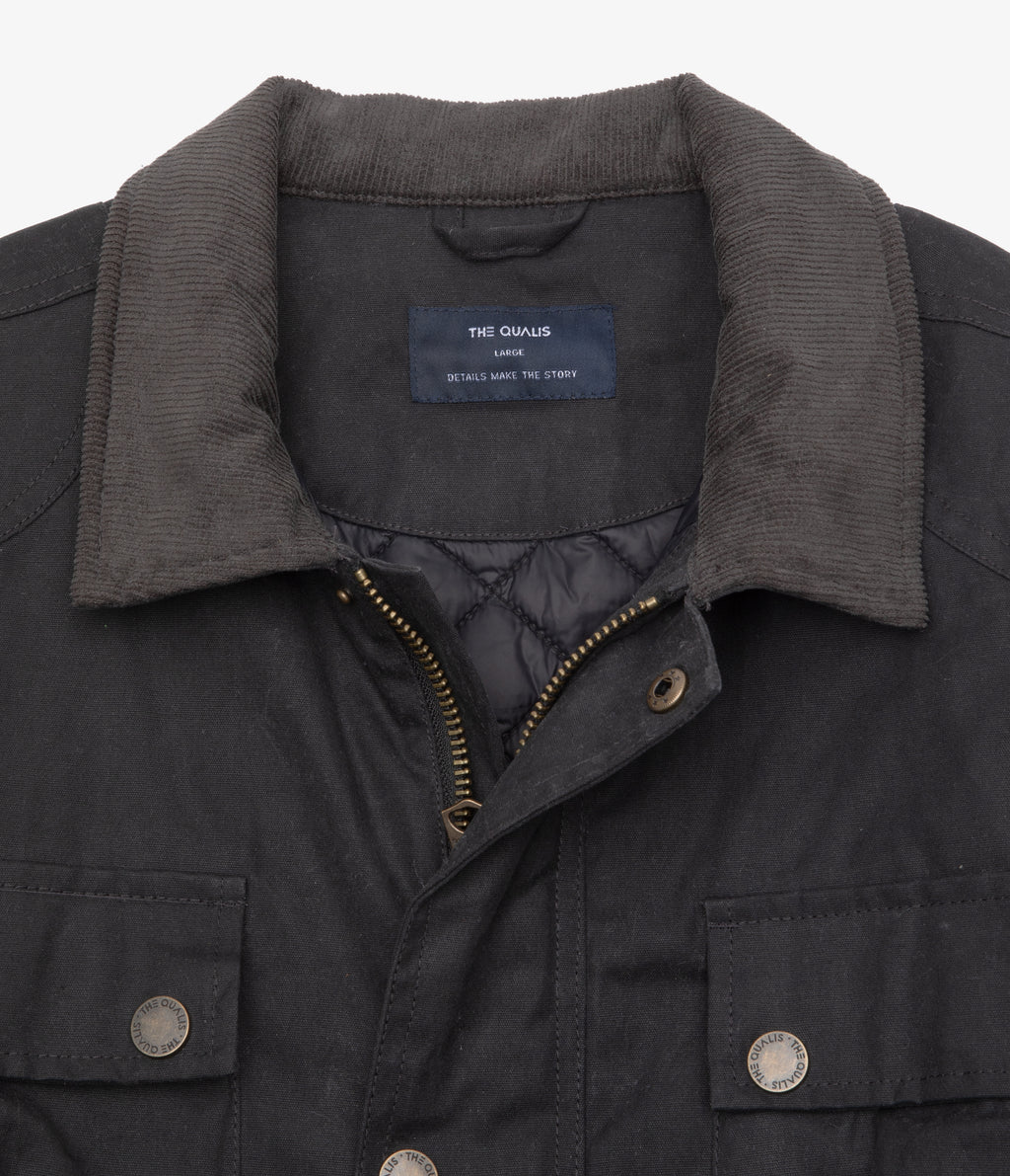 Chaqueta Hombre Wax Theo Negro