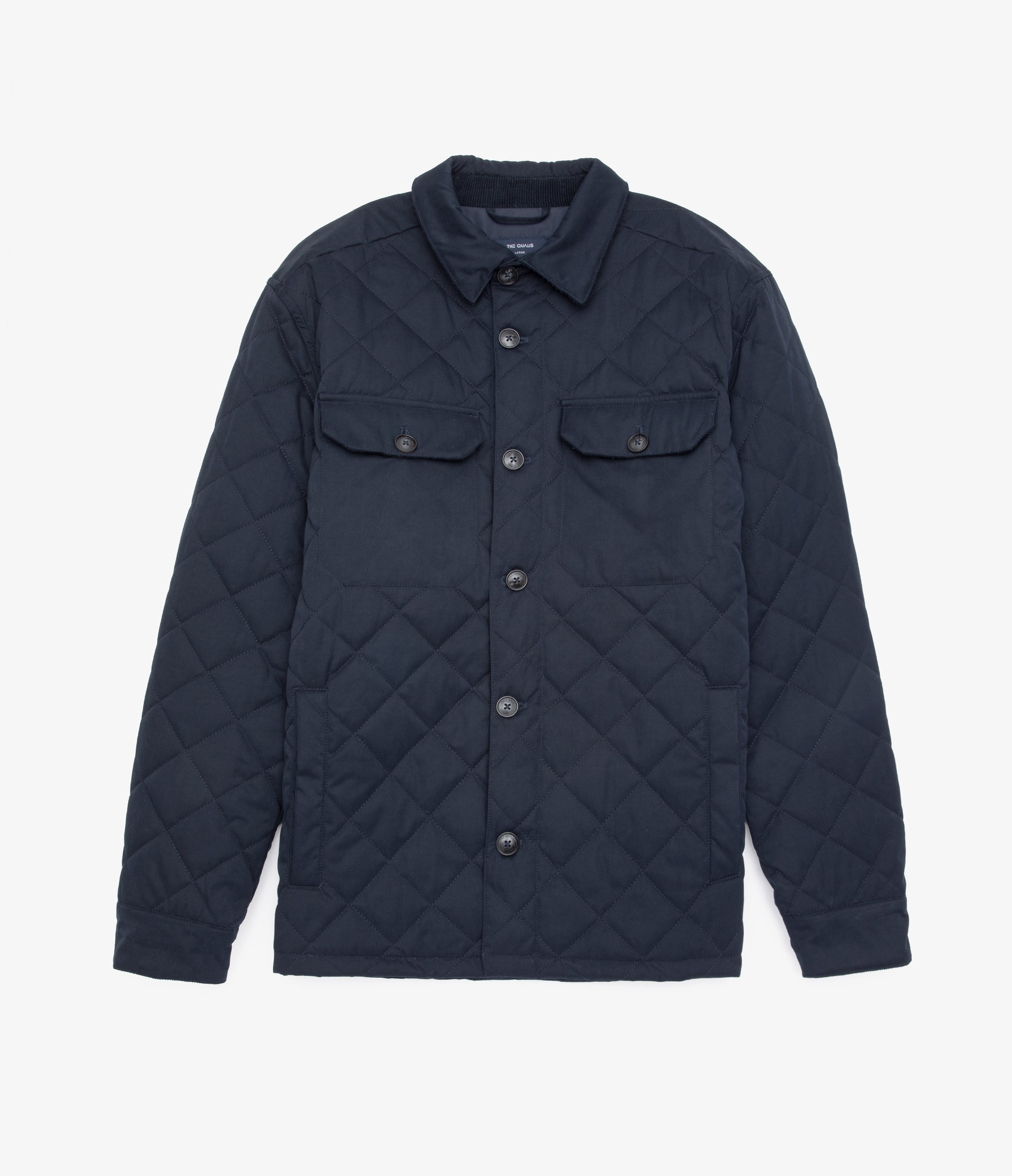 Parka Hombre Quilted Abotonada Azul Marino