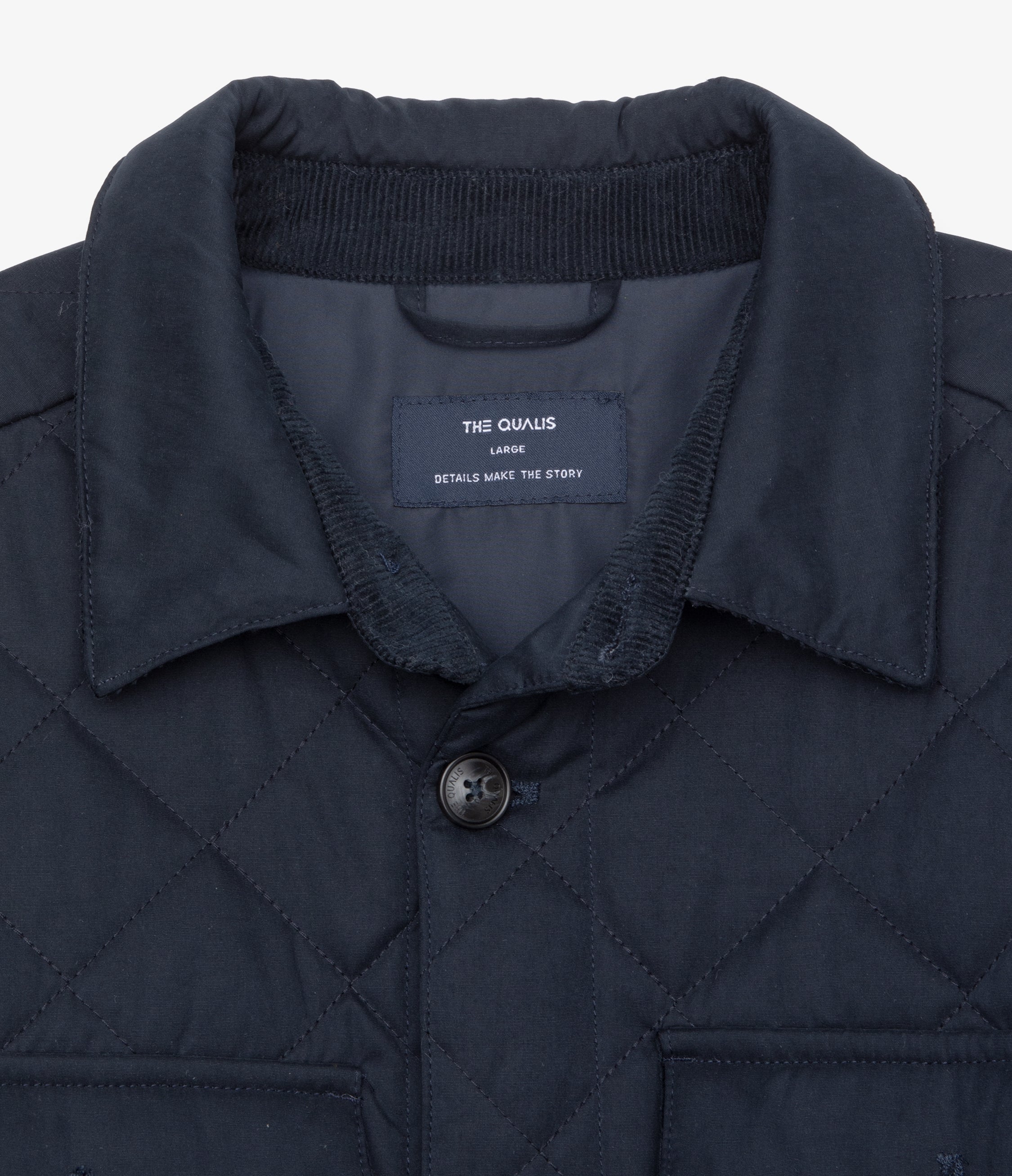 Parka Hombre Quilted Abotonada Azul Marino