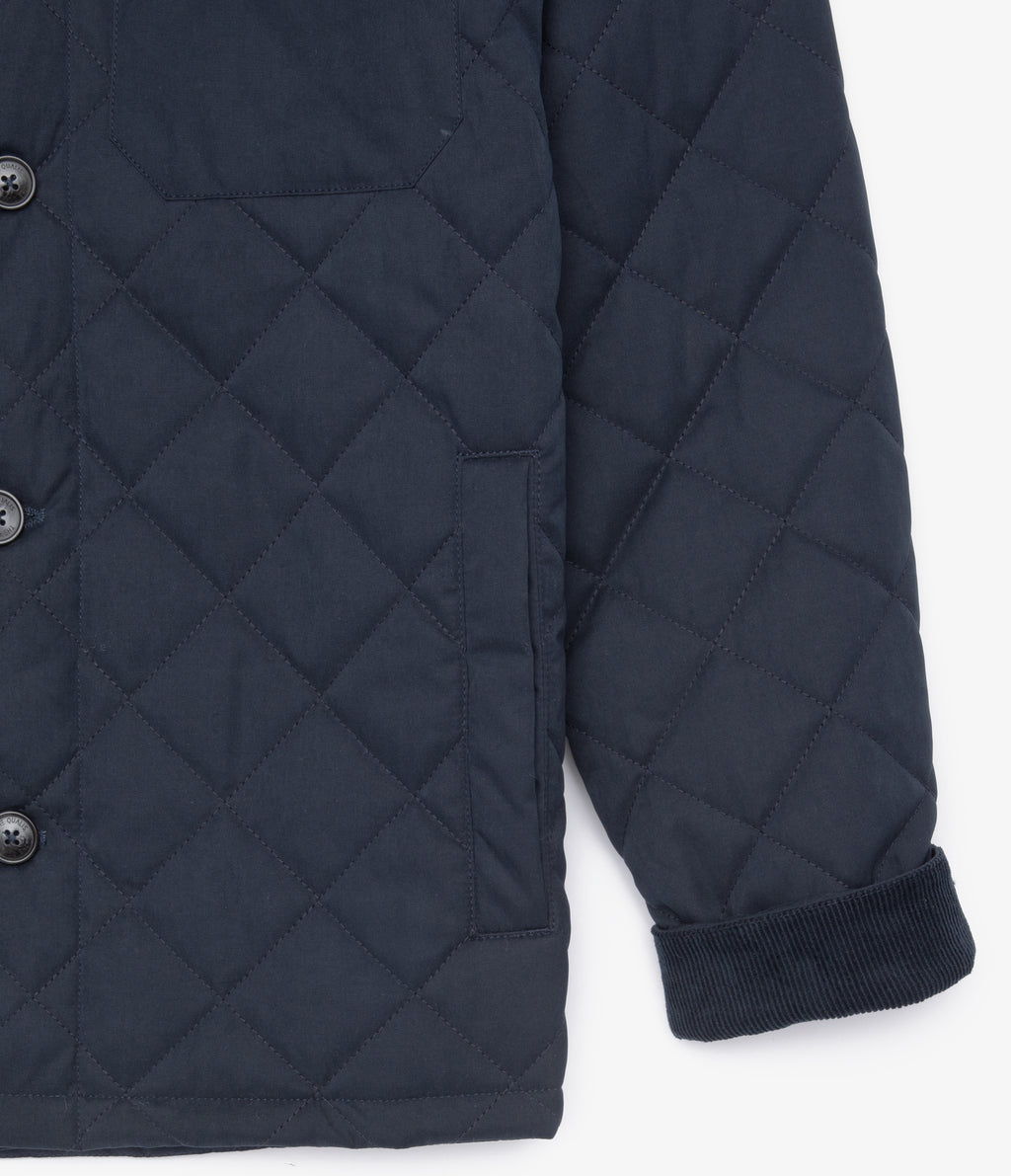 Parka Hombre Quilted Abotonada Azul Marino