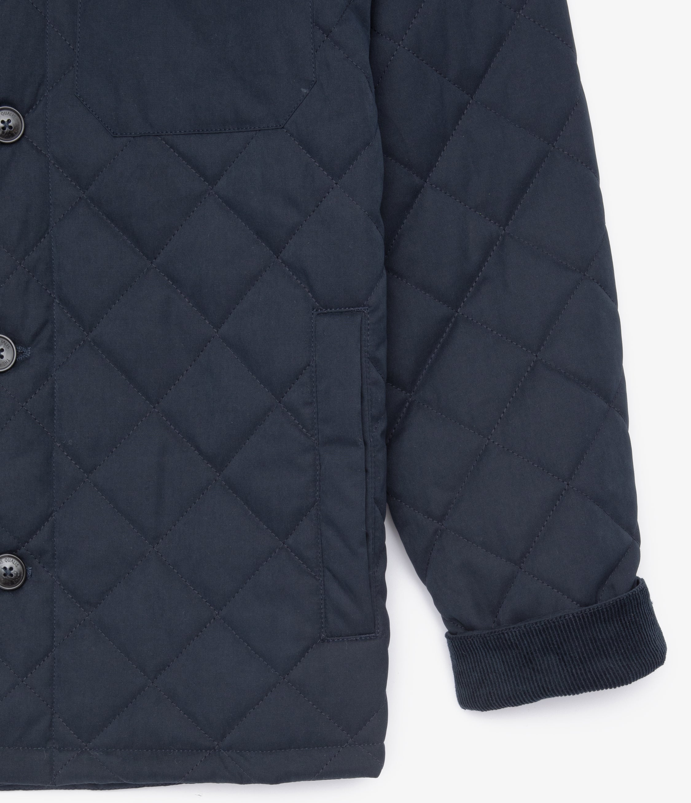 Parka Hombre Quilted Abotonada Azul Marino