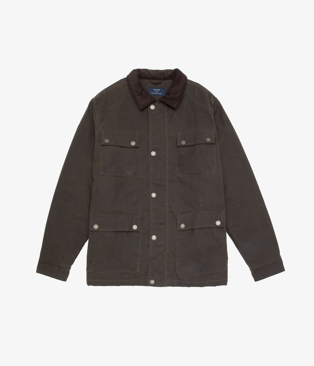 Chaqueta Hombre Wax Theo Verde