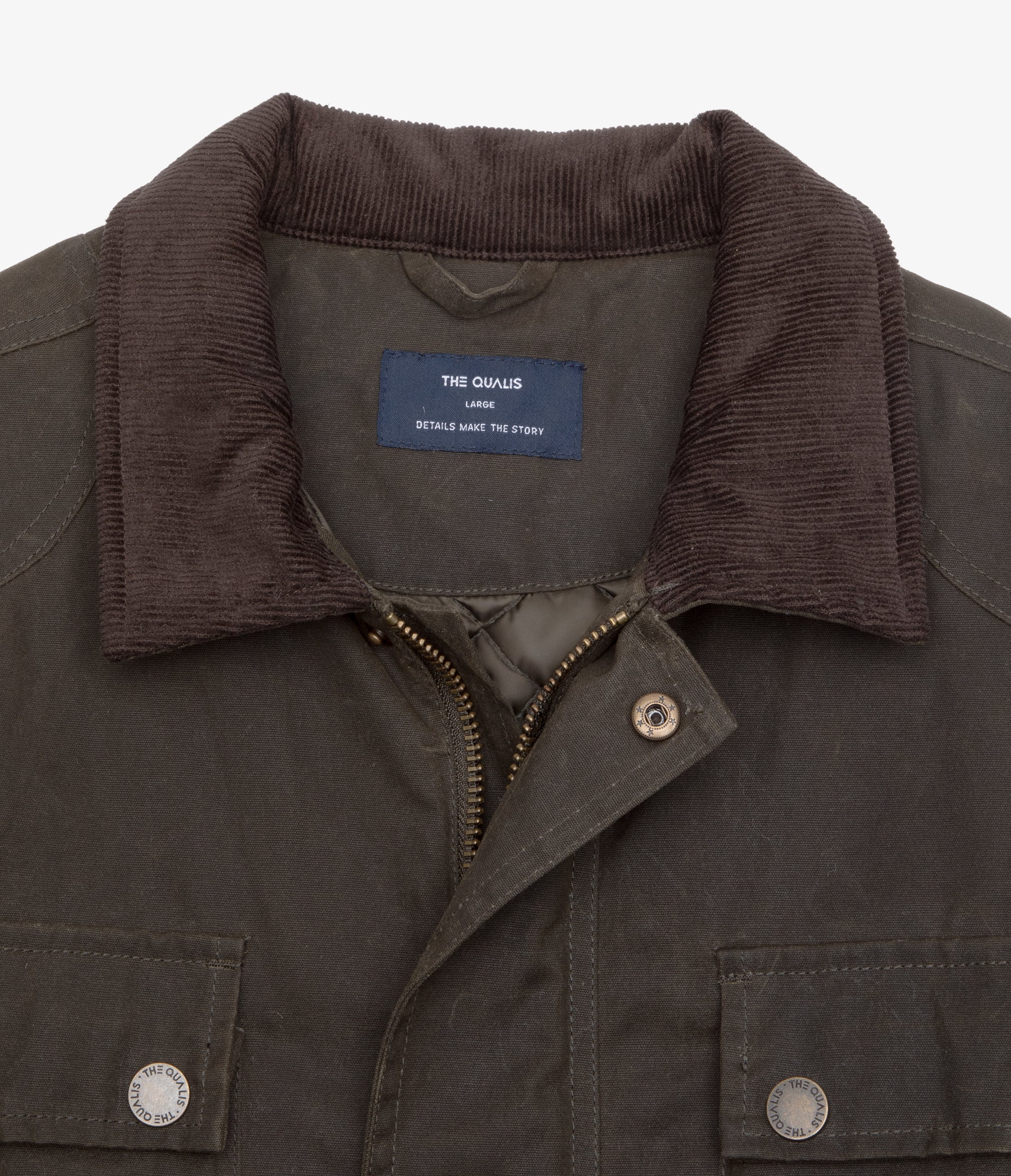 Chaqueta Hombre Wax Theo Verde