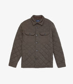 Parka Hombre Quilted Abotonada Verde Oscuro