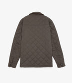 Parka Hombre Quilted Abotonada Verde Oscuro