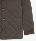 Parka Hombre Quilted Abotonada Verde Oscuro