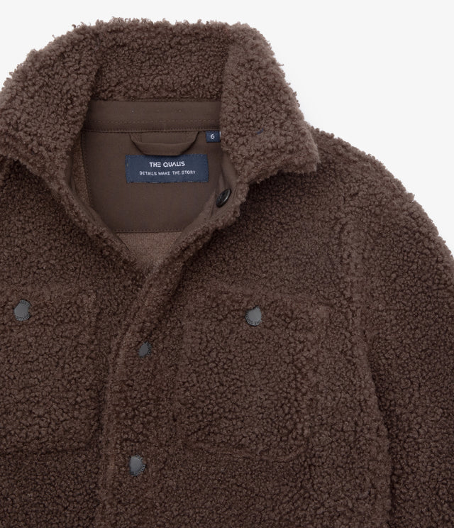 Chaqueta Niños Sherpa Café