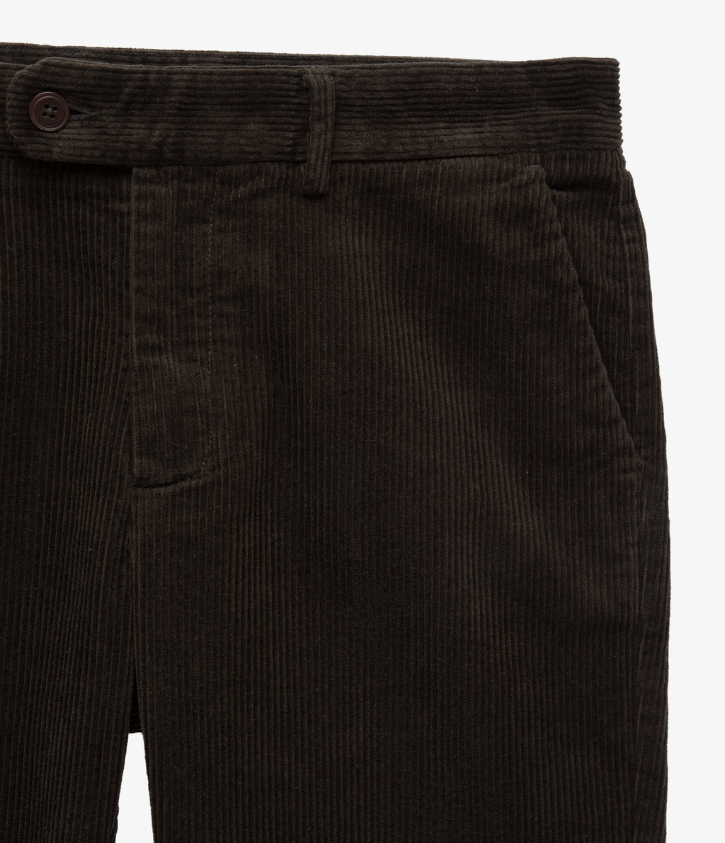 Pantalón Hombre 100% Algodón Cotelé Verde Oscuro