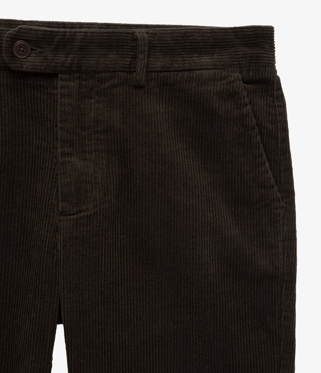 Pantalón Hombre 100% Algodón Cotelé Verde Oscuro