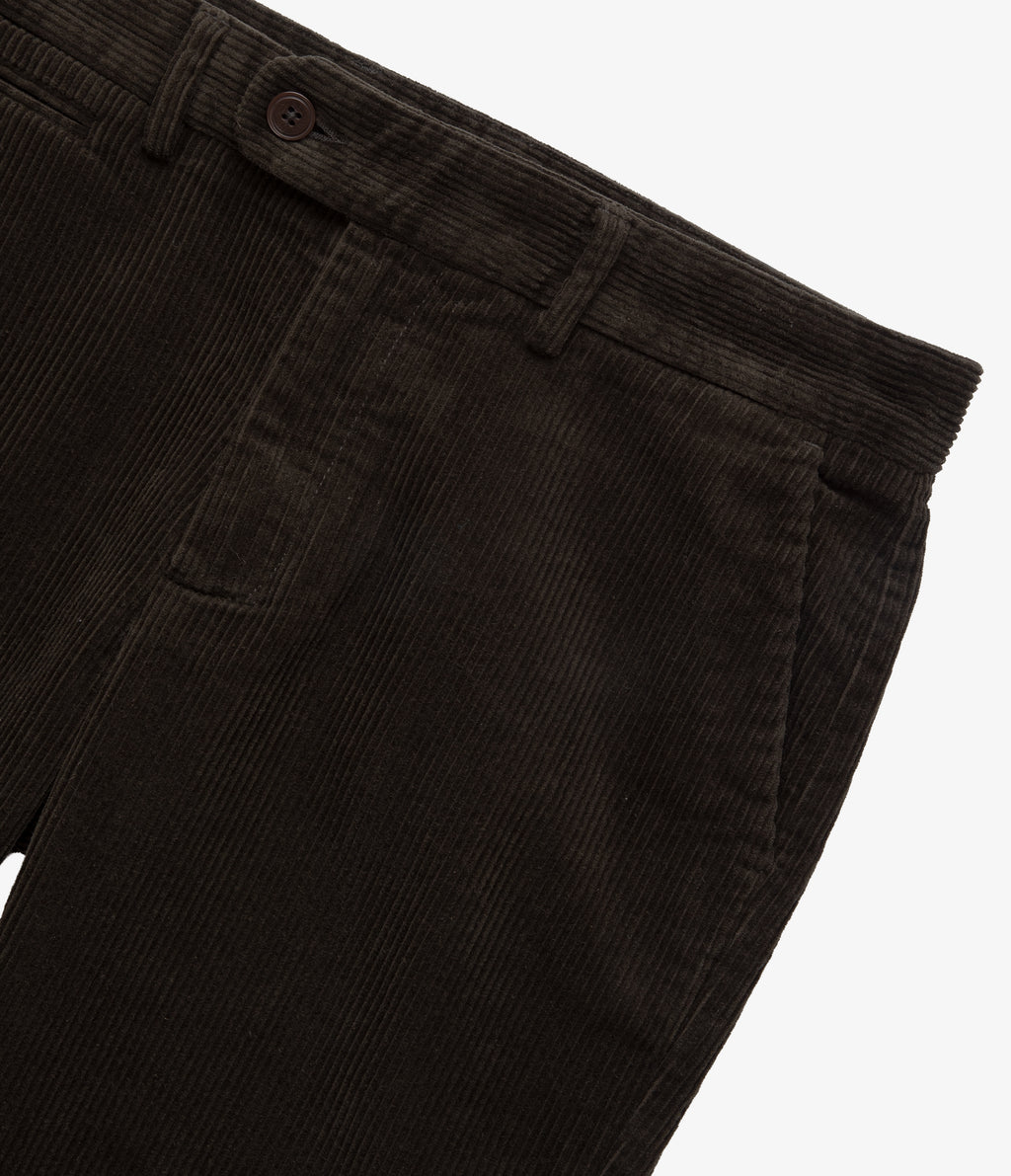 Pantalón Hombre 100% Algodón Cotelé Verde Oscuro