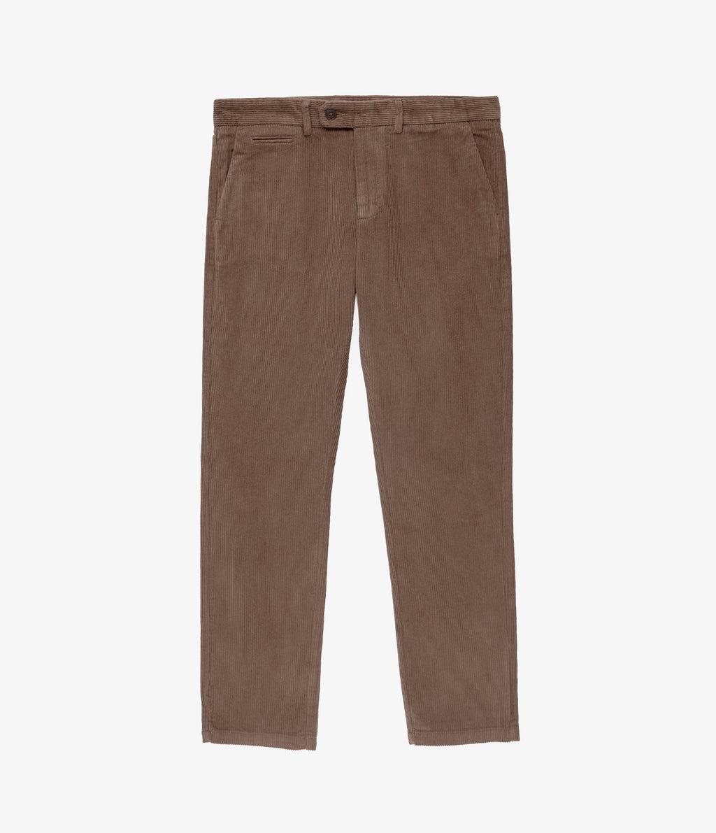 Pantalón Hombre 100% Algodón Cotelé Café