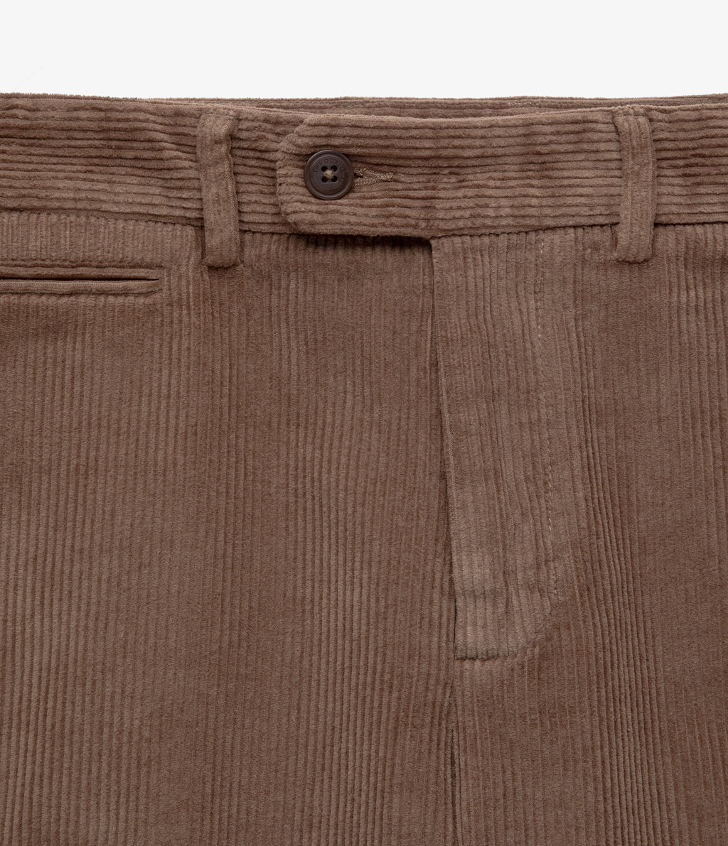 Pantalón Hombre 100% Algodón Cotelé Café
