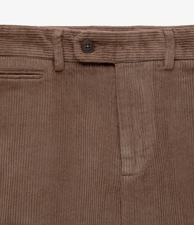 Pantalón Hombre 100% Algodón Cotelé Café