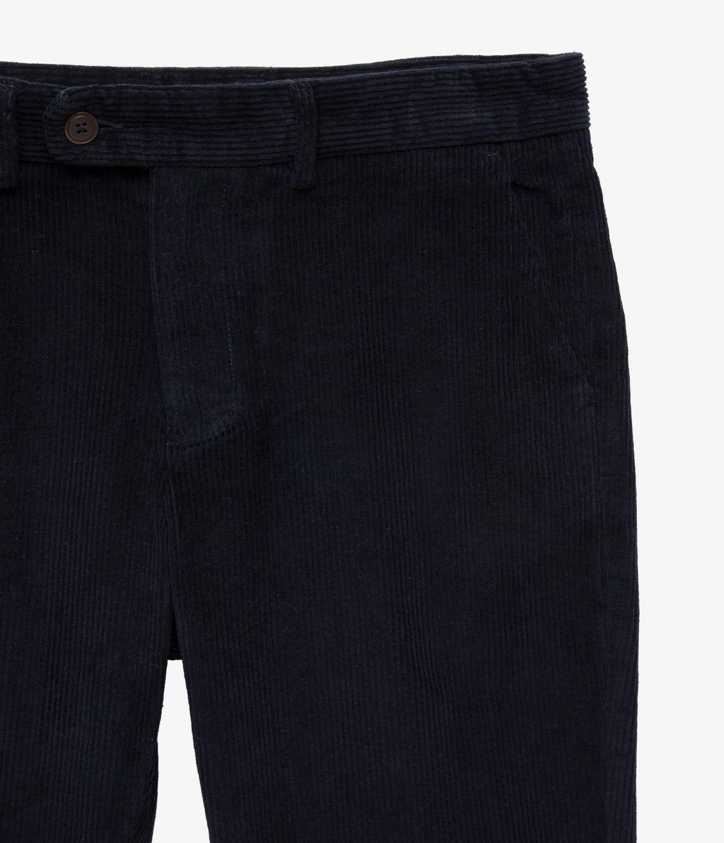 Pantalón Hombre 100% Algodón Cotelé Azul Marino
