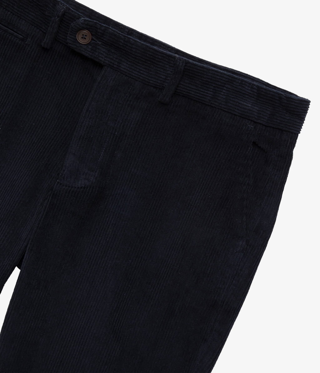 Pantalón Hombre 100% Algodón Cotelé Azul Marino