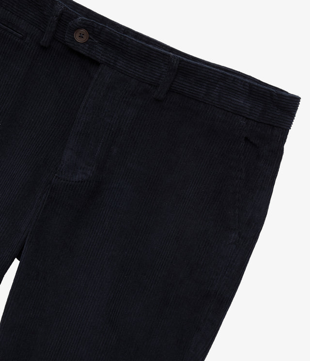 Pantalón Hombre 100% Algodón Cotelé Azul Marino