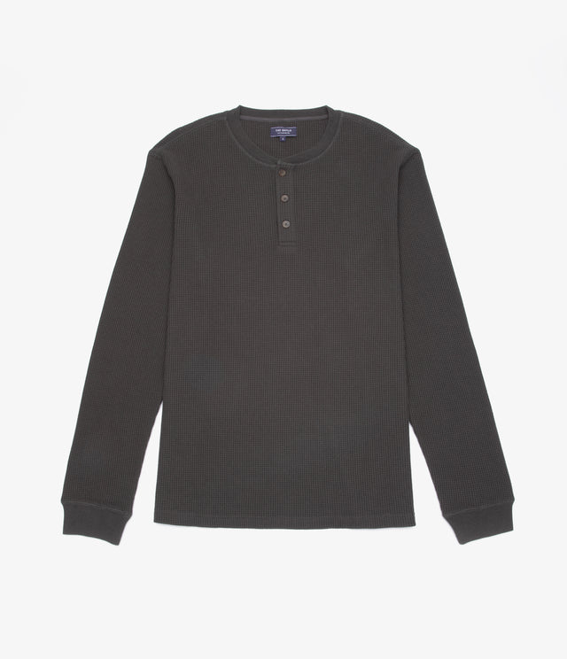 Polera Hombre Algodón Waffle Verde