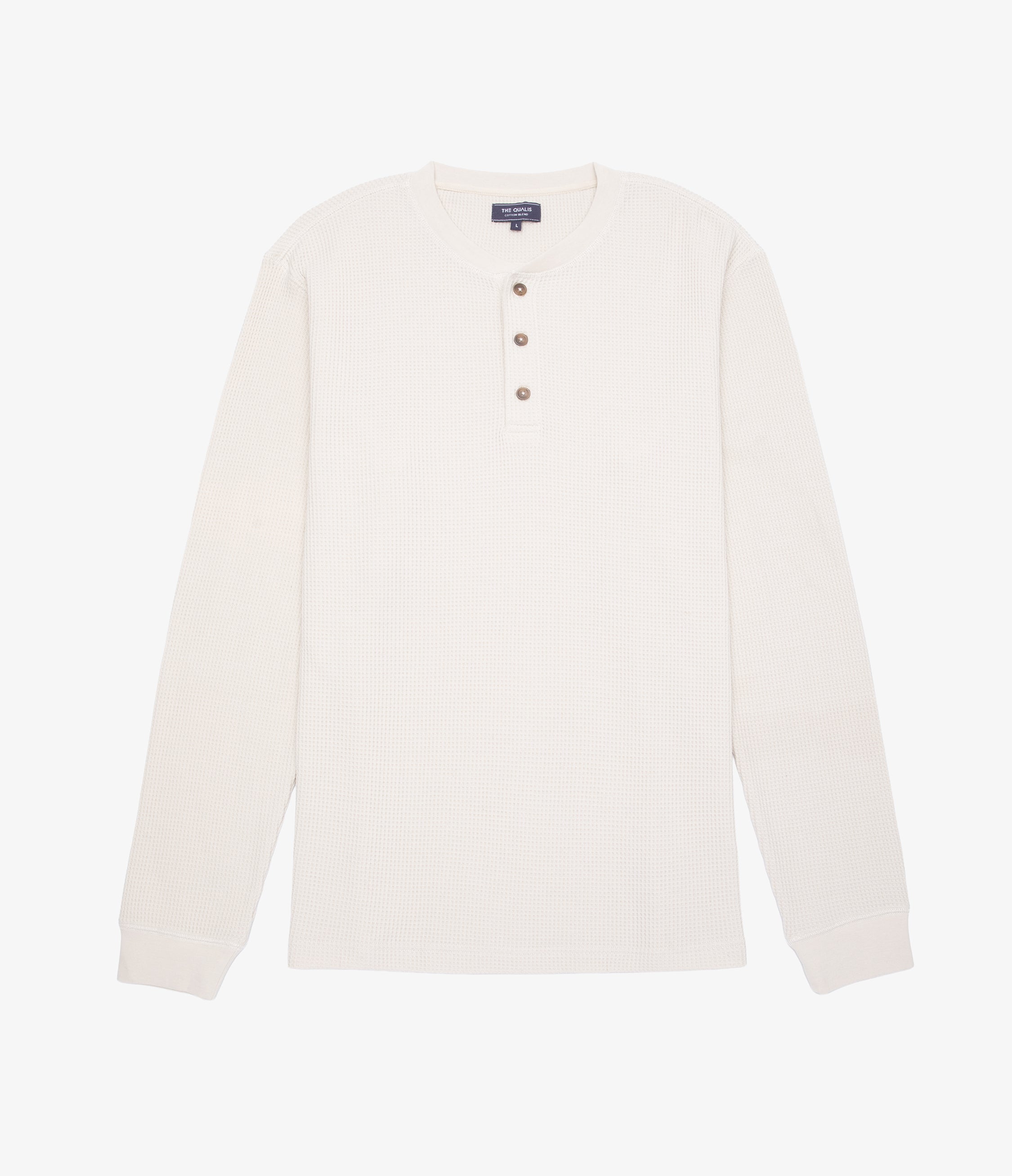 Polera Hombre Algodón Waffle Beige