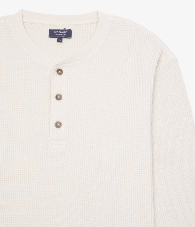 Polera Hombre Algodón Waffle Beige