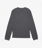 Polera Hombre Algodón Waffle Gris Marengo