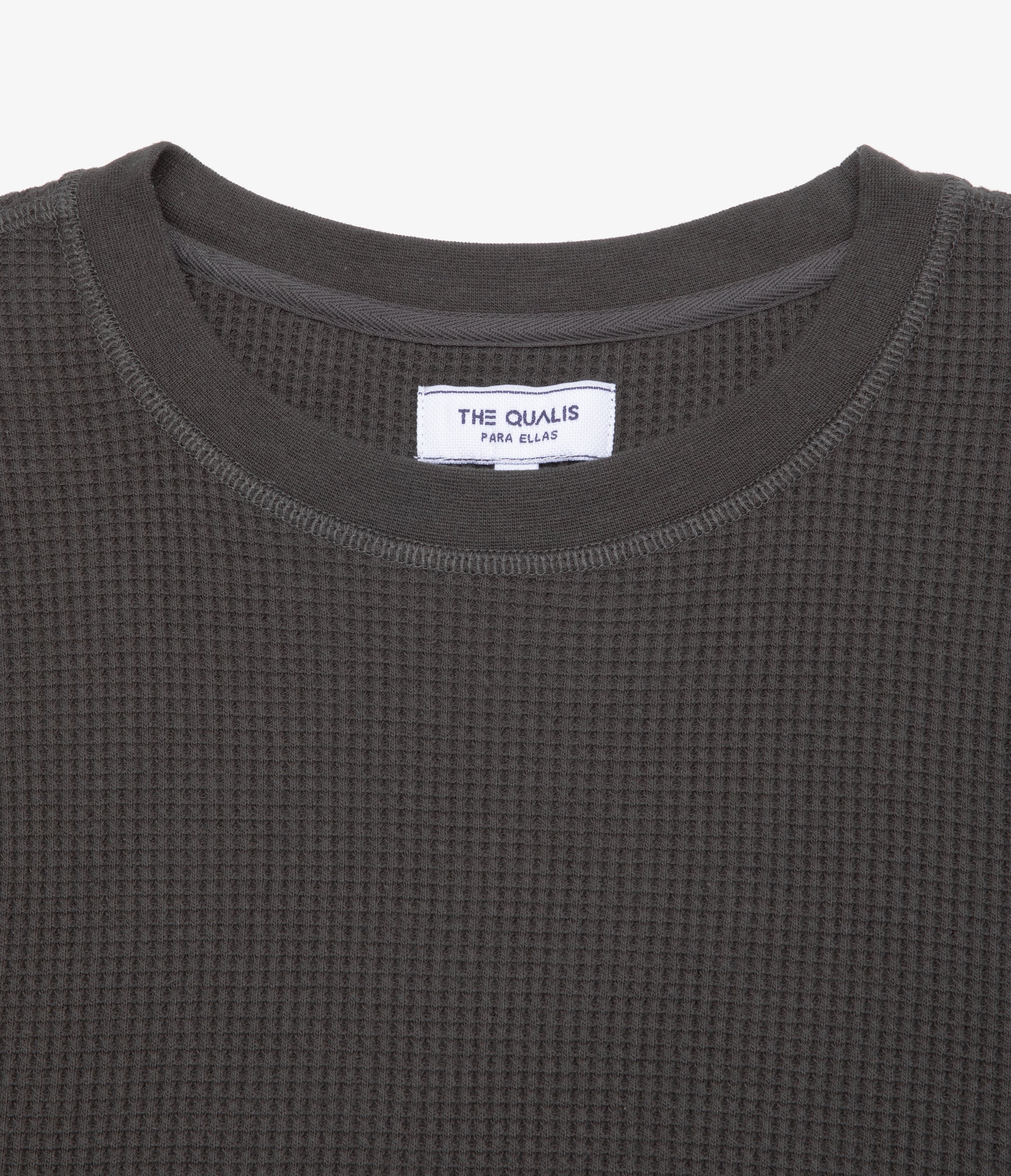 Polera Mujer Algodón Waffle Verde