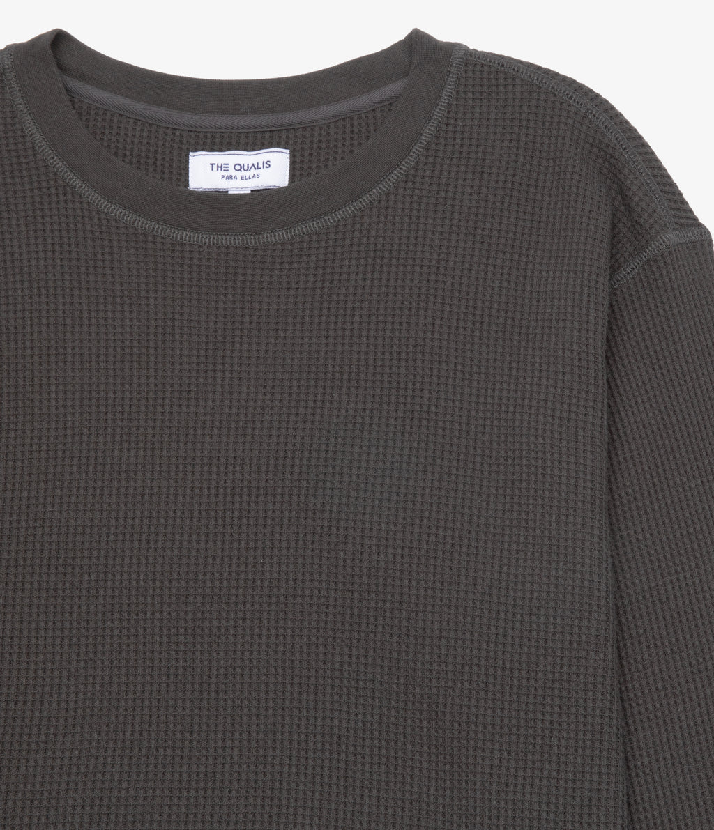 Polera Mujer Algodón Waffle Verde