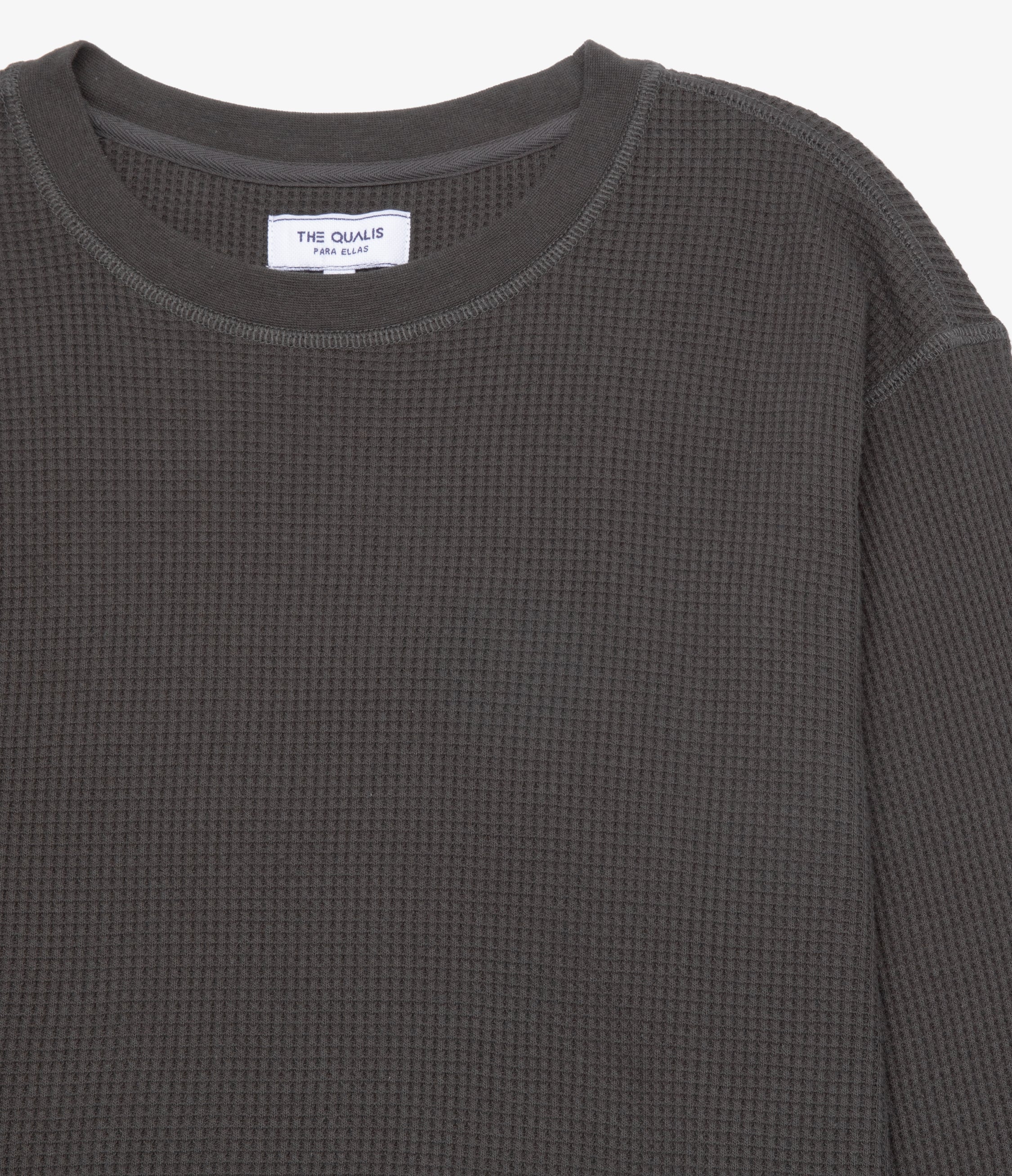 Polera Mujer Algodón Waffle Verde