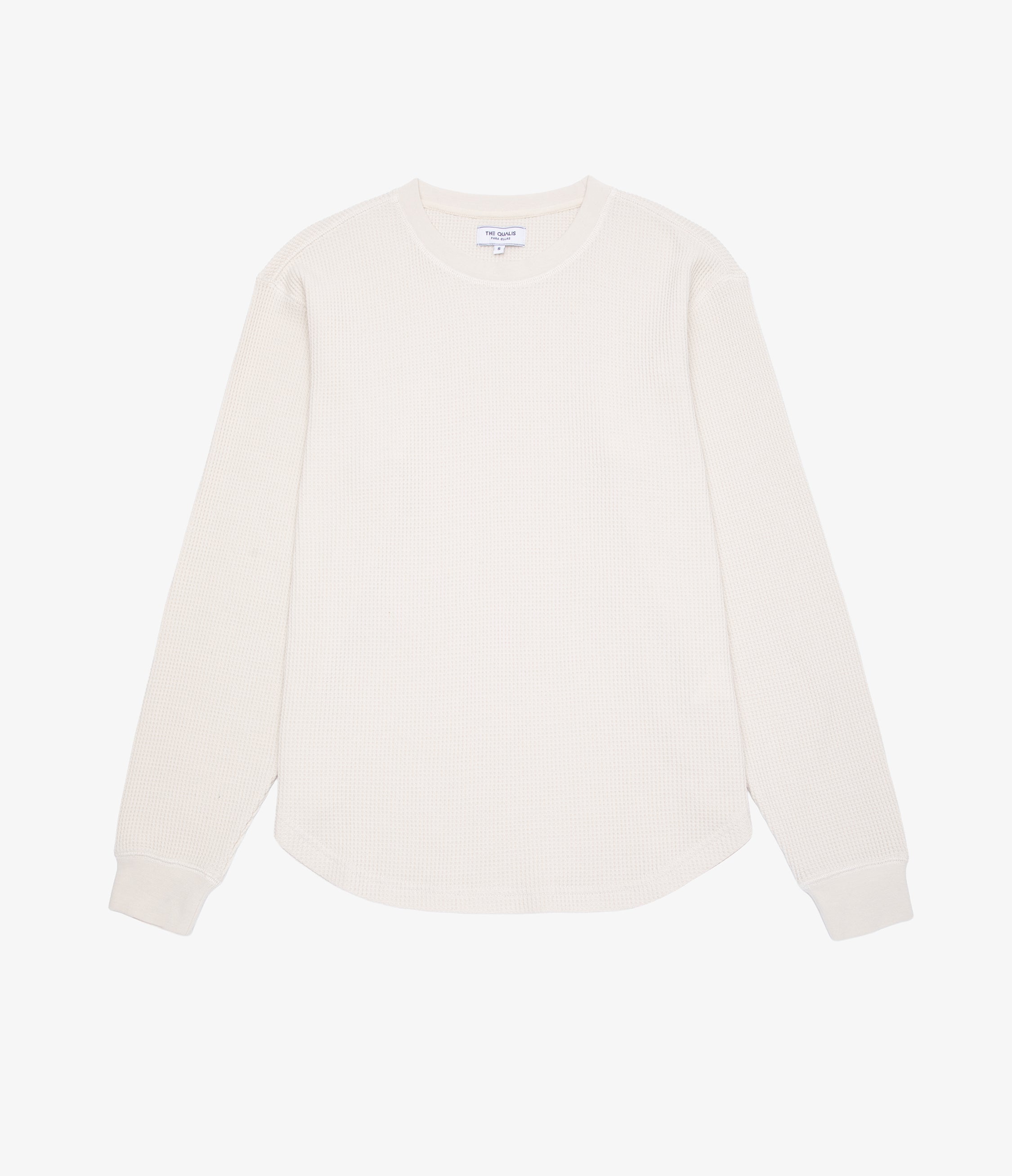 Polera Mujer Algodón Waffle Beige