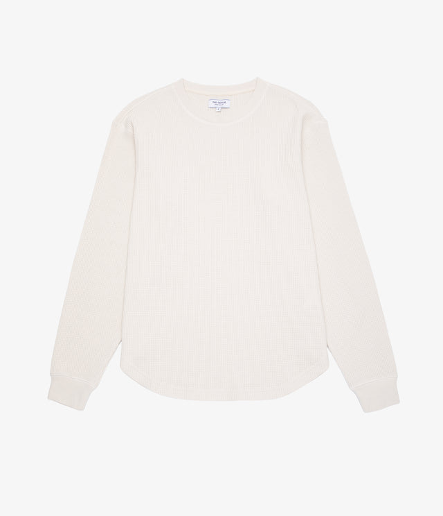 Polera Mujer Algodón Waffle Beige