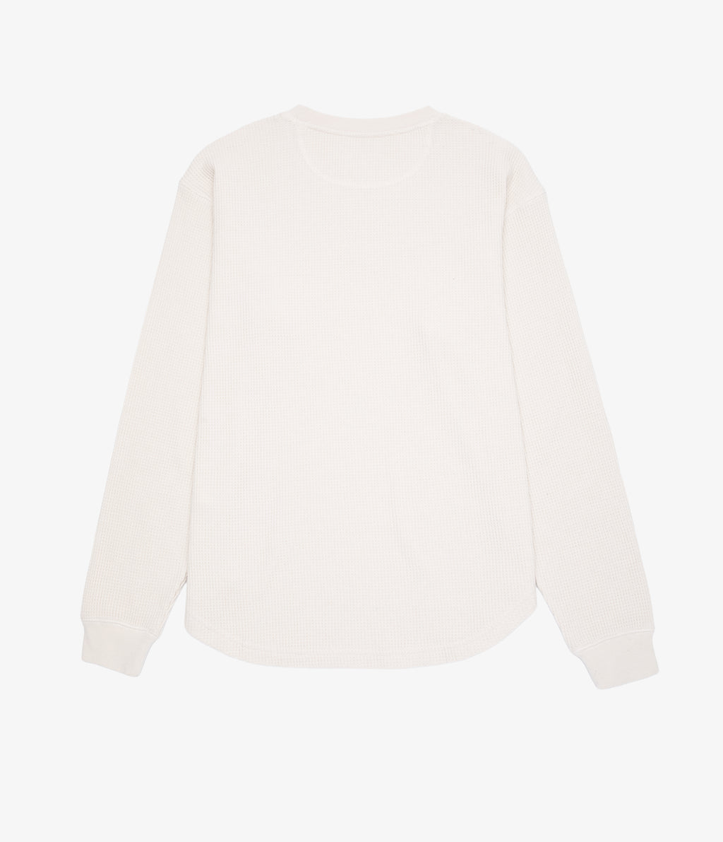 Polera Mujer Algodón Waffle Beige