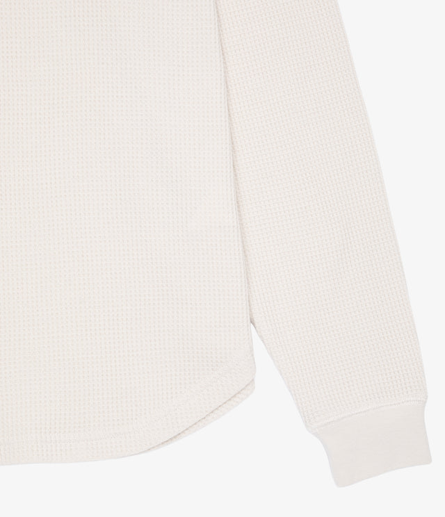 Polera Mujer Algodón Waffle Beige